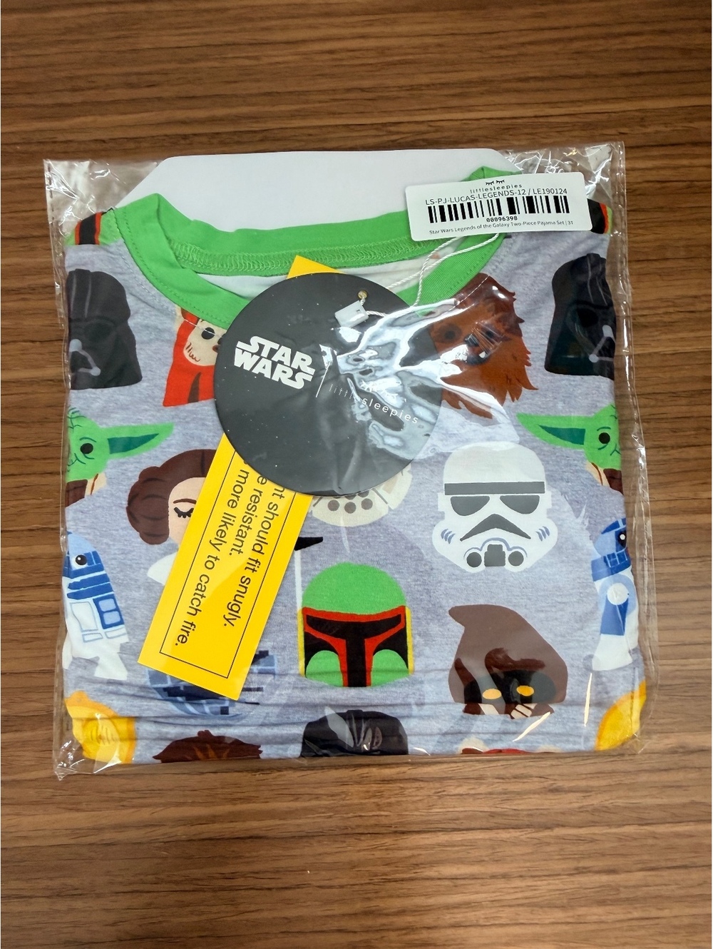 3T Little Sleepies Legend of the Galaxy Star Wars 2Pc Set NIB
